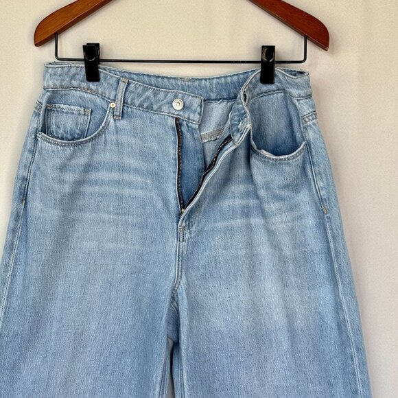 Paige Denim Harper High Rise Wide Leg Jeans in Light Blue Creation Wash Size 32 - Picture 4 of 15